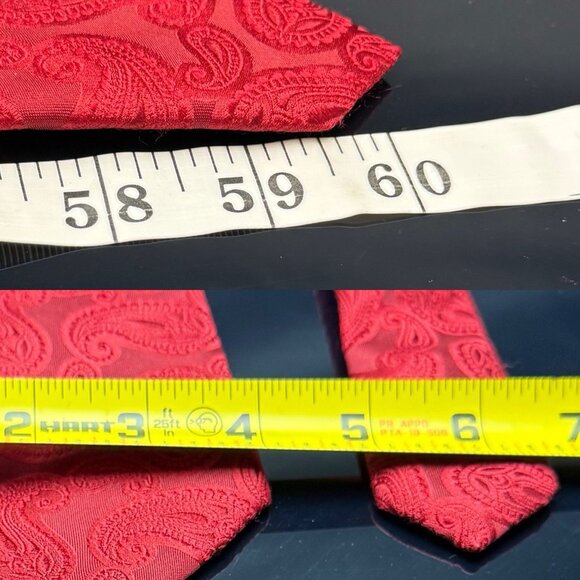 Donald Trump Tie Red Paisley Trump Tie W 4" L 60" - Picture 3 of 6